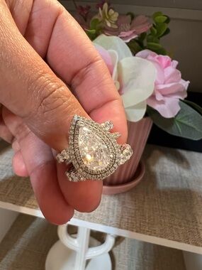 3ct wedding ring set